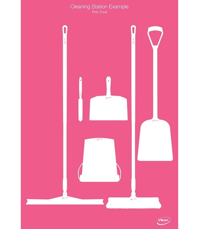 Vikan 5S Schattenwand, Wandmontage, H 1700 x B 1150 mm