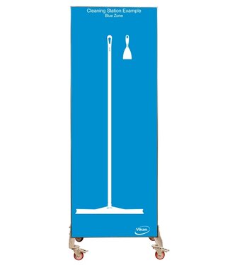 Vikan Hygiene Reinigungsgeräte Shadow board unilaterale, versione mobile, H 2000 x B 750 mm