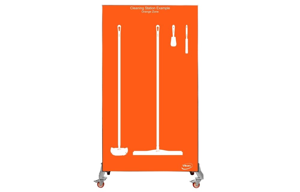 5S Shadow board version mobile, fond coloré, H 2000 x B 1150 mm