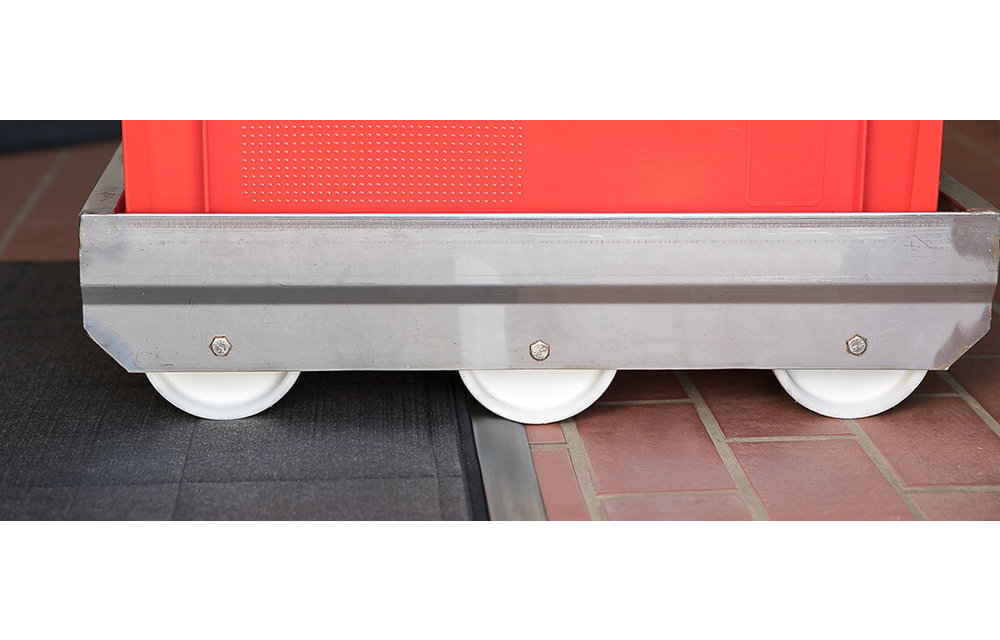 Tapis de désinfection avec rampe d'accès - long côté
