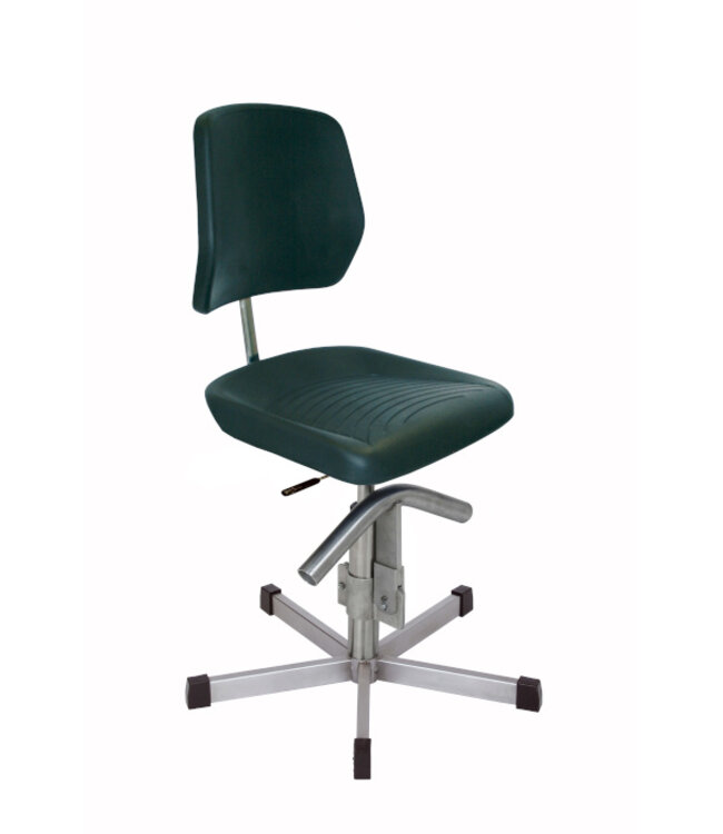 Arbeitsstuhl Edelstahl mit Fussstütze