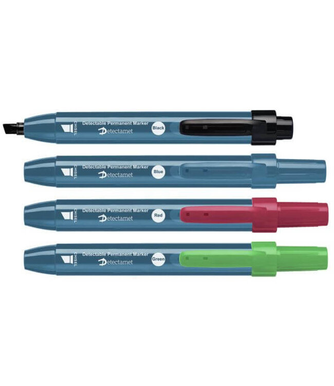 Detektierbarer Permanent-Marker, Rundspitze, einziehbar (Pack à 10 Stück)