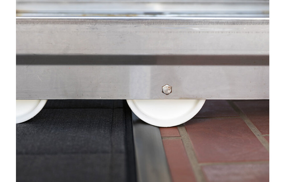 Tapis de désinfection avec rampe d'accès - long côté