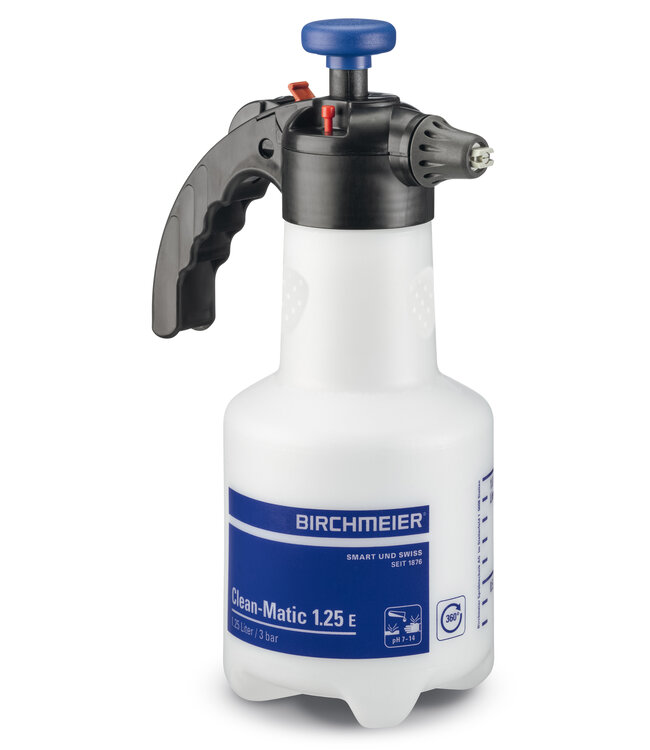 Birchmeier Clean-Matic 1.25 E / 360° mit Flachstrahldüse (Laugen pH 7-14)