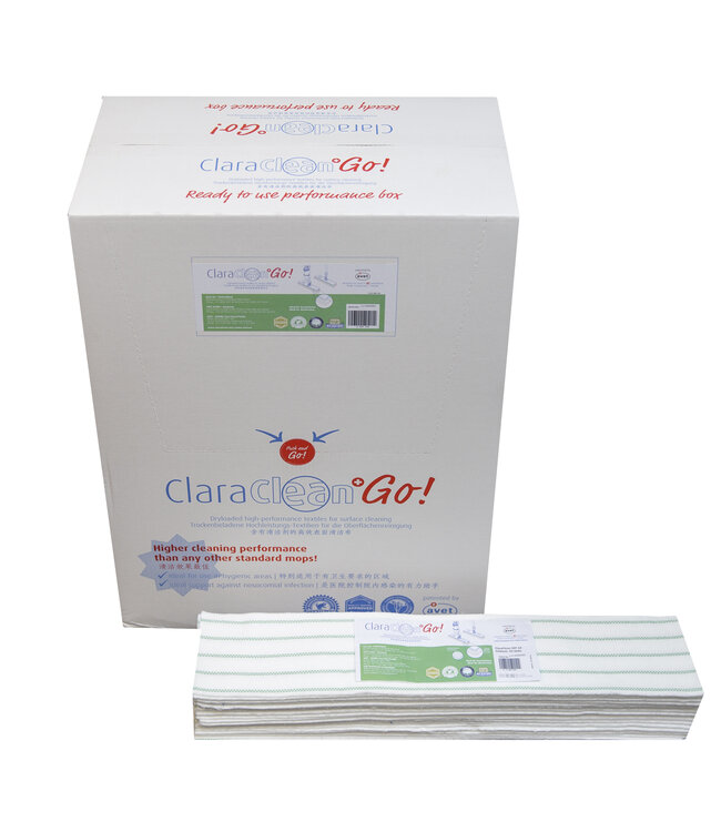ClaraClean GO! Vert Non-tissé de sol, déchargé, 40 cm (Paquet de 500 pièces)