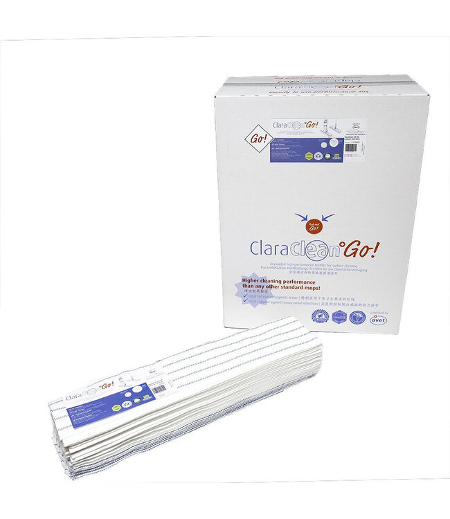 ClaraClean GO! Pile da pavimento Blu, alcalino caricato, 40 cm (Confezione da 500 pezzi)