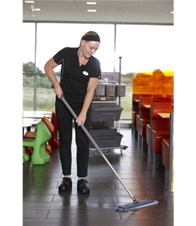 Vikan Damp 43 Mop, Gancio e anello, 40 cm, Blu (Confezione da 5 pezzi)