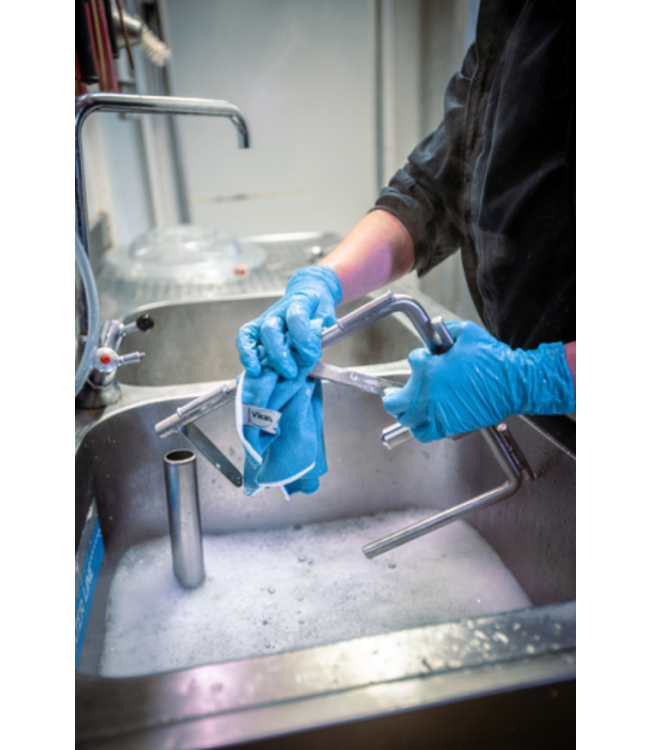 Vikan Panno microfibra Original, 32 x 32 cm, Blu (Confezione da 5 pezzi)