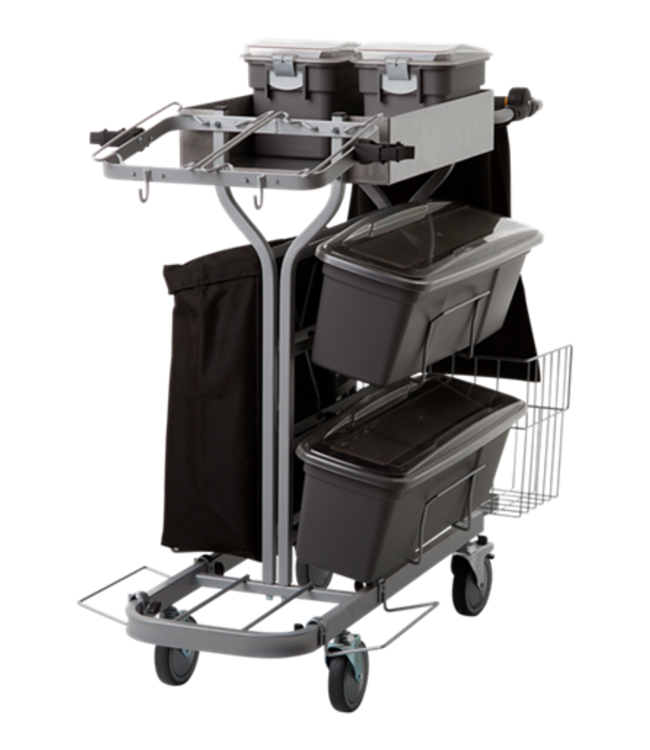 Vikan Carrello per la pulizia Compact Plus, 60 cm, Grigio