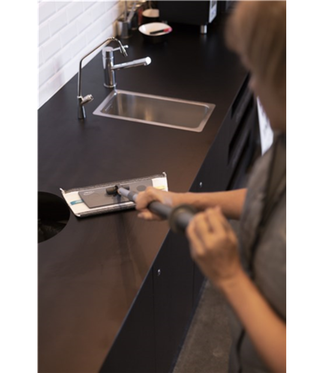 Vikan DampDry 31 Mopp, Klettbezug, 25 cm, Grau (Pack à 5 Stück)