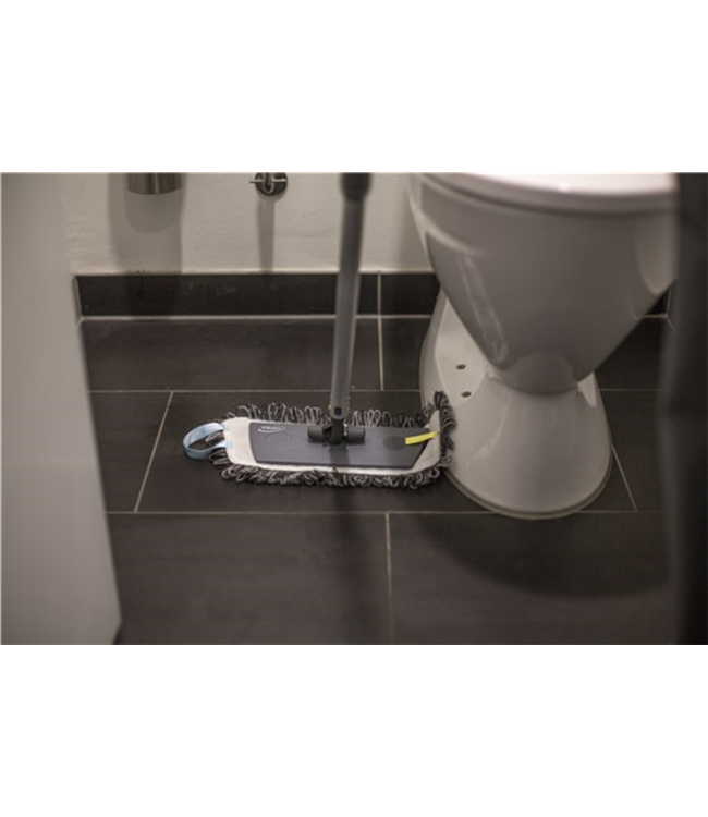 Vikan Damp 47 Dark Mop, Hook and loop, 25 cm, Grise (Paquet de 5 pièces)