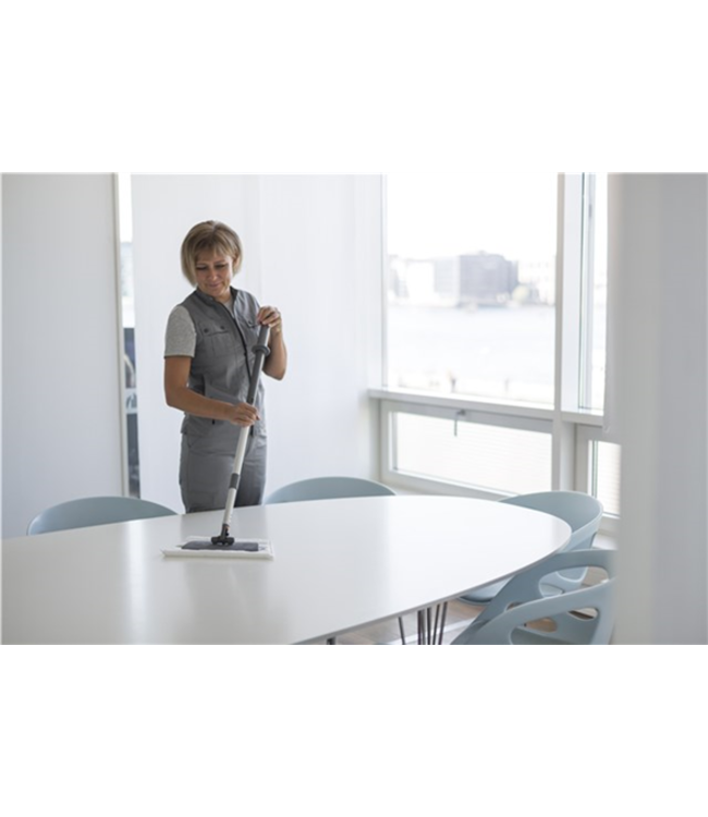 Vikan Mop tables/tableaux, Hook and loop,25 cm, Blanc (Paquet de 5 pièces)