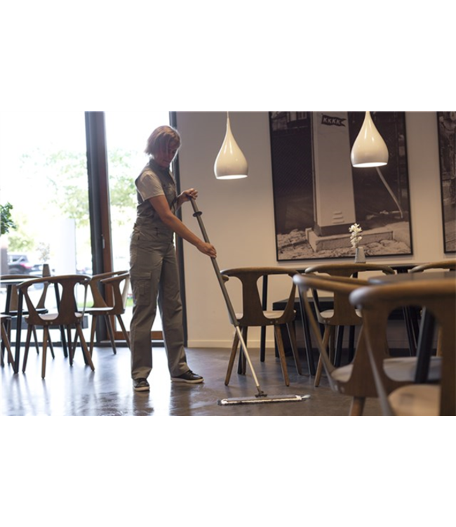 Vikan Damp 42 Dark Mop, Hook & Loop, 40 cm, Grise (Paquet de 5 pièces)