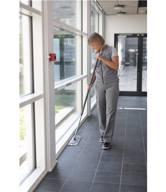 Vikan Damp 43 Mop, Hook and loop, 40 cm, Grise (Paquet de 5 pièces)