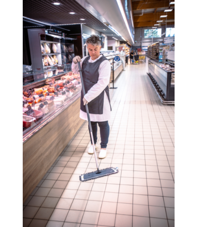 Vikan Topregulierbarer Stiel, Aluminium, 1220-1770 mm, Ø31 mm, Klick-System, Grau