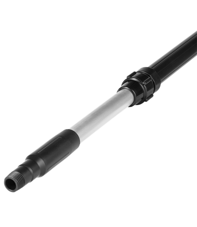 Vikan Manche télescopique à passage d’eau en aluminium avec robinet On/Off (C), 1060 - 1600 mm, Ø32 mm, Noir