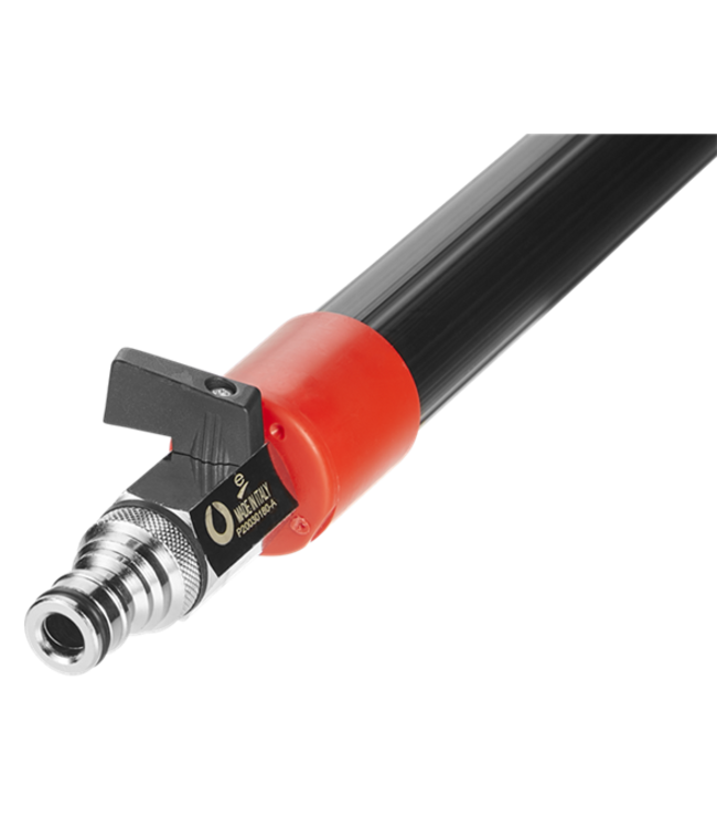 Vikan Manche télescopique à passage d’eau en aluminium avec robinet On/Off (C), 1060 - 1600 mm, Ø32 mm, Noir