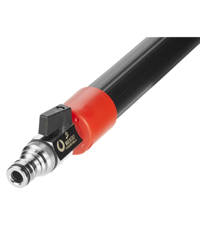 Vikan Manico telescopico in alluminio a passaggio acqua con chiusura a scatto (C), 1060 - 1600 mm, Ø32 mm, Nero