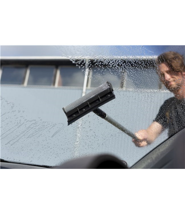 Vikan Raclette éponge pour pare-brise avec manche télescopique, 710 mm, Noir