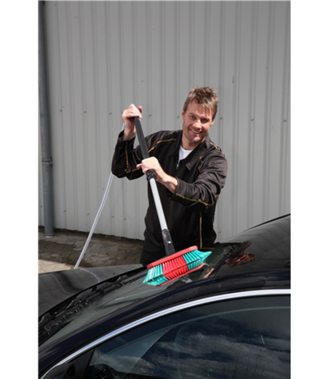 Vikan Autowaschbürste mit Wasserdurchlauf, 270 mm, Weich/gesplisst, Schwarz