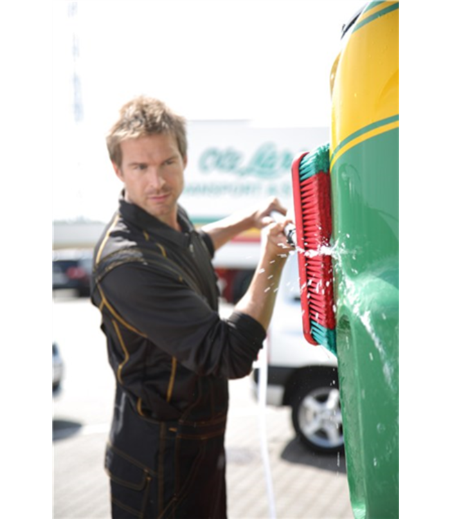 Vikan Autowaschbürste mit Wasserdurchlauf, 370 mm, Weich/gesplisst, Schwarz