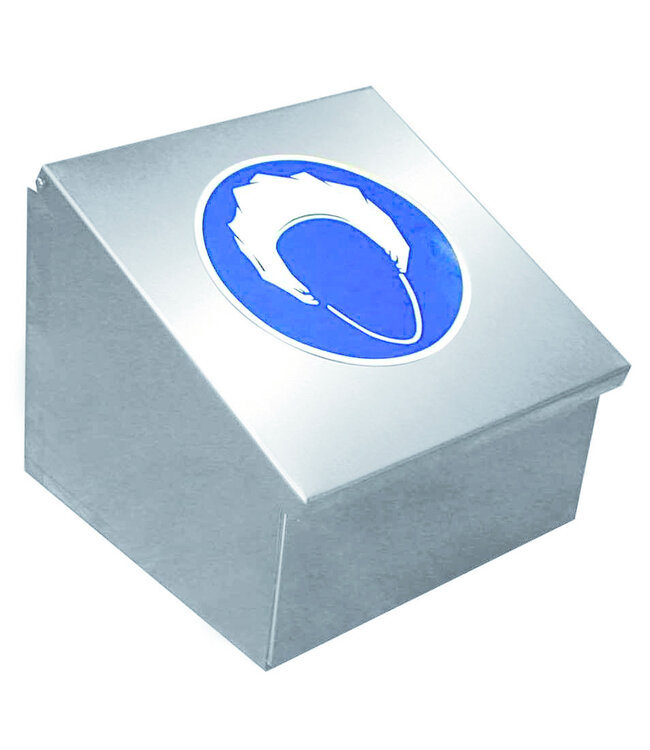 Distributore di utensili con divisorio centrale per indumenti monouso in acciaio inox
