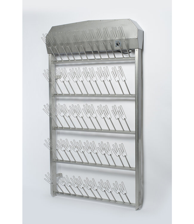 Asciugatura guanti a parete con High-Flow con aria calda