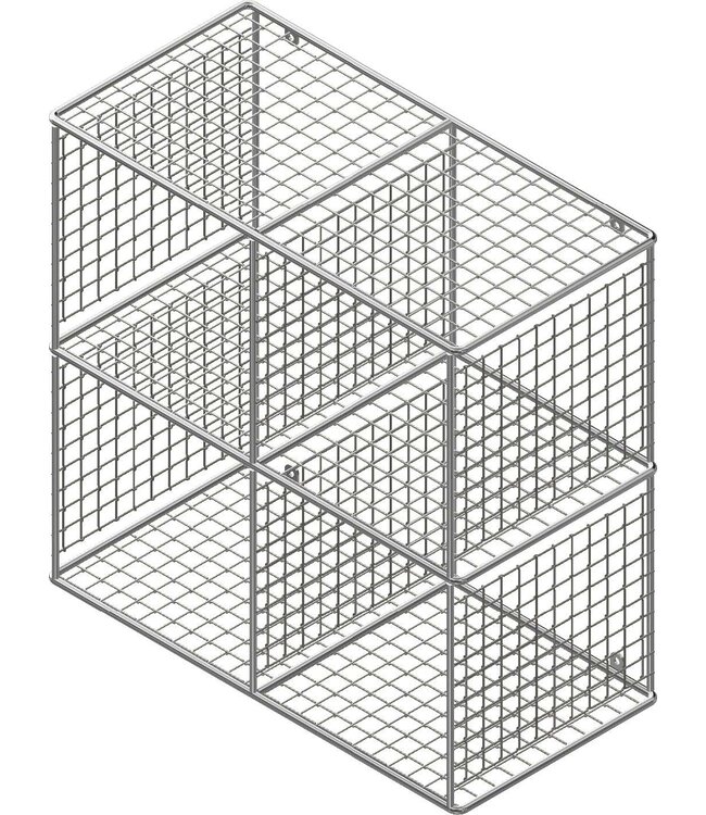 Kleiderablage Wandversion aus Drahtgitter