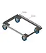 Carrello con forche di guida in acciaio inox