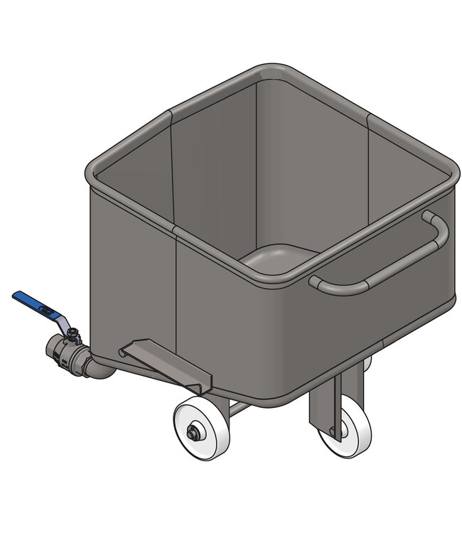 Carrello di sollevamento e carico con pendenza e valvola a sfera