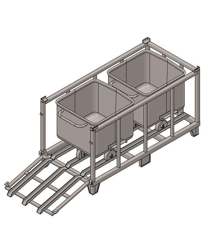 Châssis de transport pour chariots de levage et de chargement