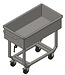 EDYSTAR Carrelli di miscelazione, design angolare in acciaio inox