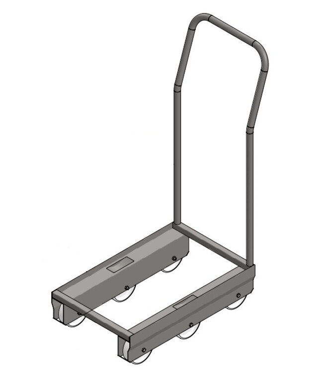 Carrello di trasporto  per contenitori Euronorm  in acciaio inox
