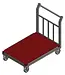 Carrello di trasporto a piattaforma in acciaio inox & plastica (HDPE 500)
