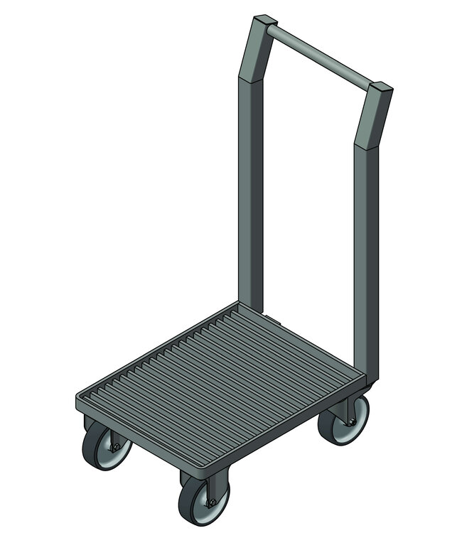 Carrello di trasporto per casse e contenitori  in acciaio inox