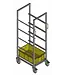 Carrello di trasporto per contenitori Euronorm - E2 in acciaio inox