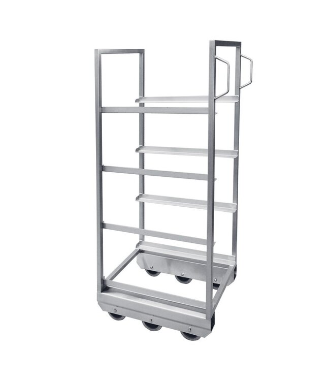 Carrello di trasporto per contenitori Euronorm  in acciaio inox
