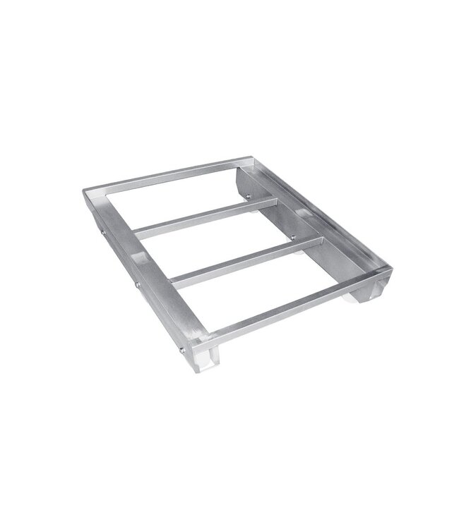 Doppio carrello a 6 ruote in acciaio inox