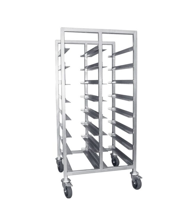 Carrello di trasporto per contenitori Euronorm - E3 in acciaio inox