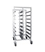 Carrello di trasporto per contenitori Euronorm - E3 in acciaio inox