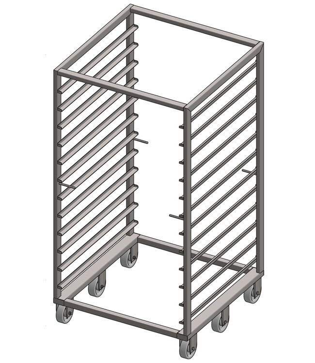 Carrello per fumatori a forma di M in acciaio inox