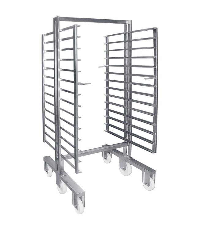 Carrello per fumatori a forma di H in acciaio inox