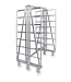 Carrello per fumatori a forma di H in acciaio inox
