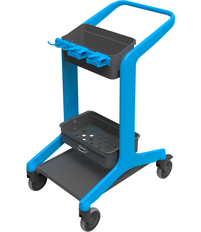 Vikan HyGo Mobile Cleaning Station con porta sacchetti per rifiuti