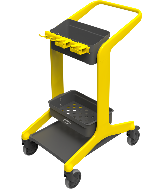 Vikan HyGo Station de nettoyage mobile  avec support pour sac poubelle