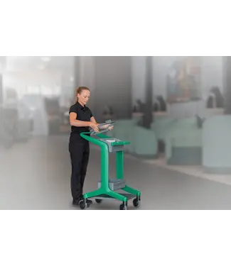 Vikan Hygiene Reinigungsgeräte HyGo Station de nettoyage mobile  avec support pour sac poubelle Vikan Hygiene Reinigungsgeräte HyGo Station de nettoyage mobile  avec support pour sac poubelle