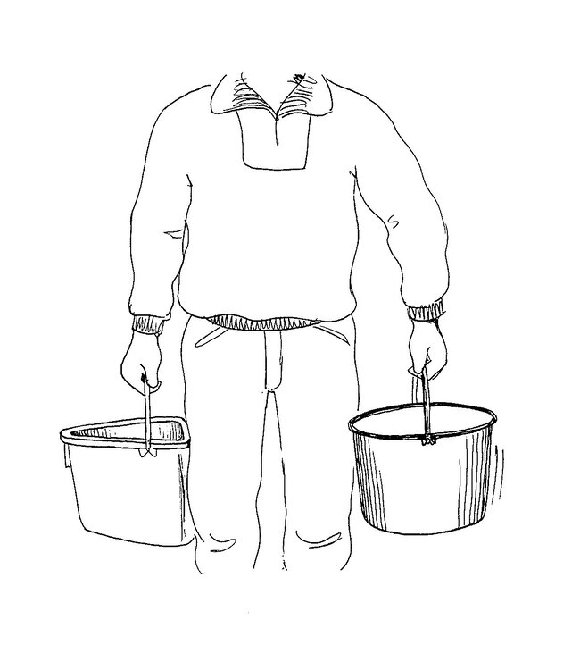 Profi Dreieck-Eimer 17 Liter, grau