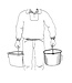 Profi Dreieck-Eimer 17 Liter, grau