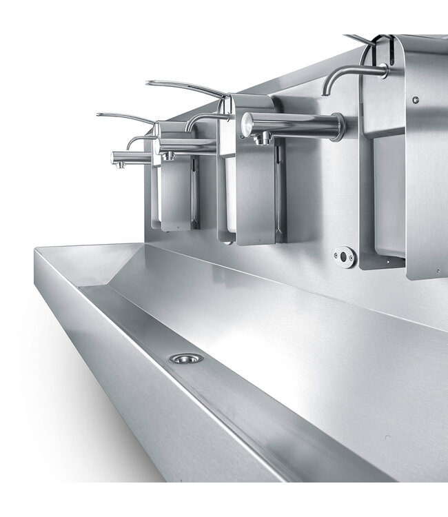 Waschrinne mit Sensor 2-6 Platz aus Edelstahl