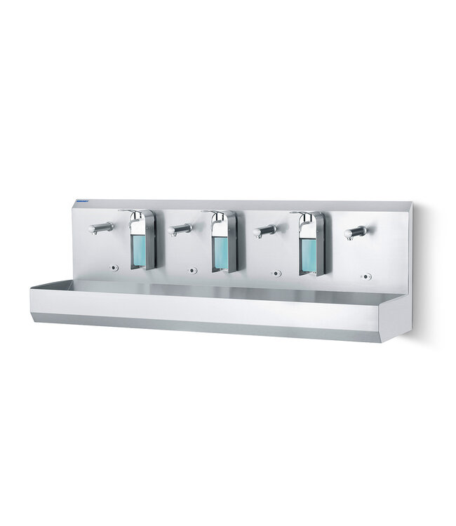 Waschrinne mit Sensor 2-6 Platz aus Edelstahl